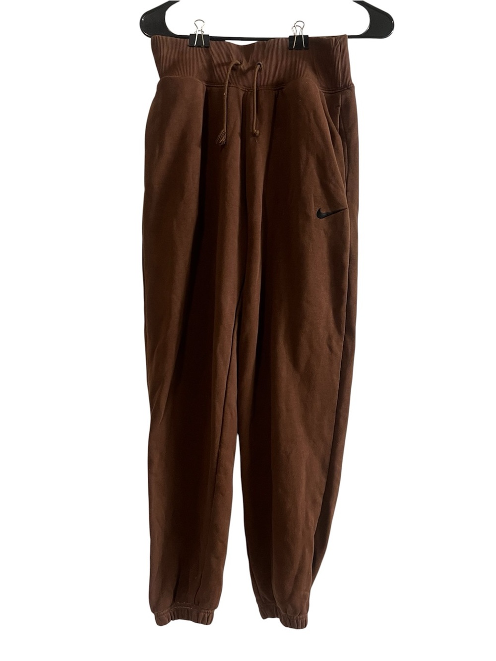 Nike Women’s Brown Drawstring Joggers with Swoosh